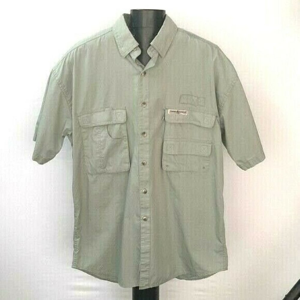 Hook & Tackle Mens Fishing Outdoor Shirt Size L